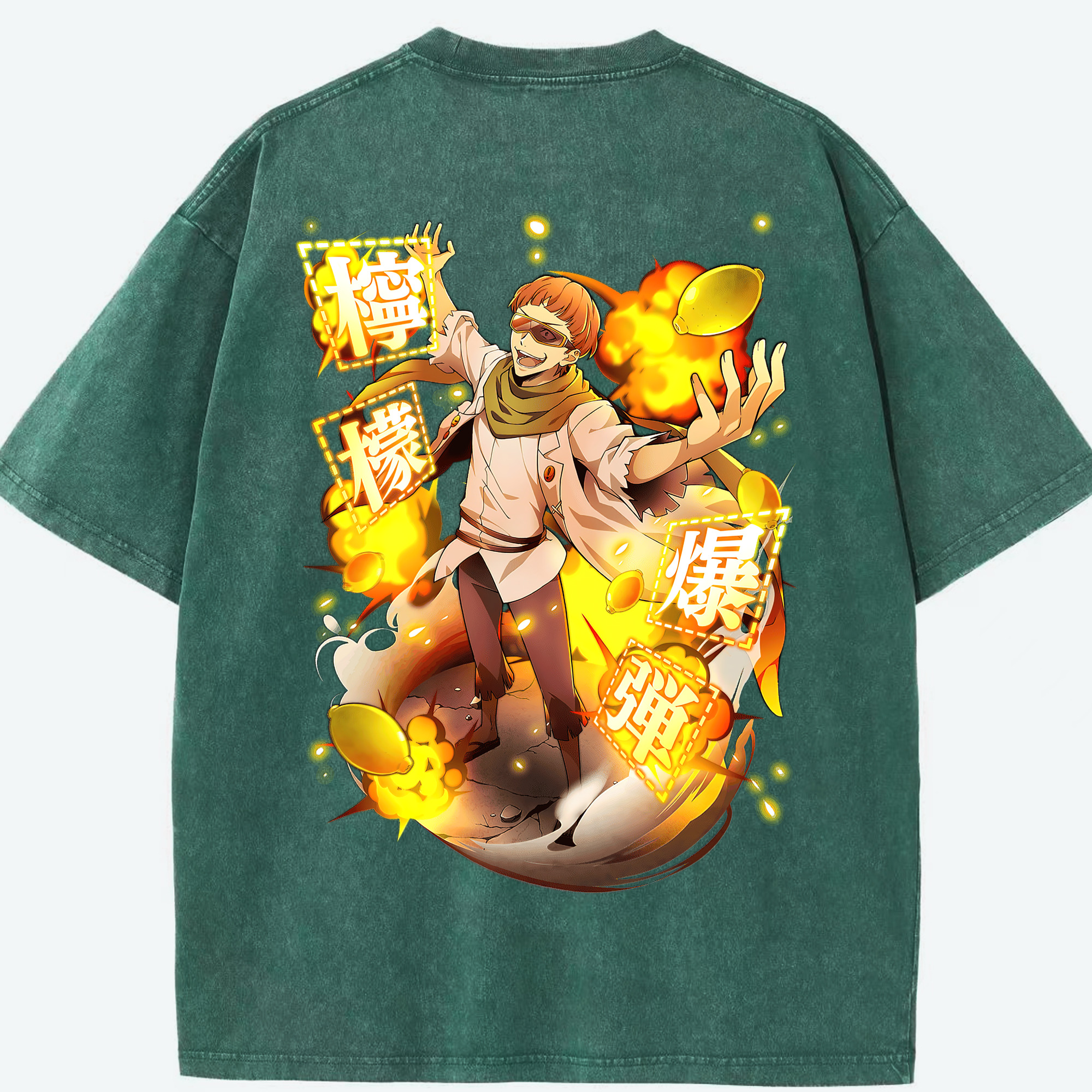 （画像用） 文豪ストレイドッグス Bungo Stray Dogs 綿100% ヴィンテージ風 半袖Tシャツ（背面プリント）